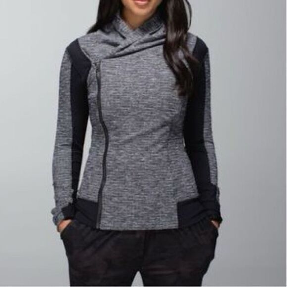 Lululemon Gray Side Zip Jacket Full Zip Tight Size 4 - Picture 1 of 9